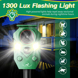 Peepst Solar-Powered Ultrasonic Animal Repellent with Motion Sensor, Perfect for Outdoor Yards, Deer Repellent Device with LED Flashing Lights, Effective to Repel Deer, Coyotes, Raccoons, and Cats