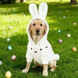 MuYaoPet Dog Easter Bunny Costume with Rabbit Ears & Fluffy Tail,Cute Rabbit Pet Outfit for Small Medium Large Dogs,Warm Plush Halloween Party Puppy Clothes Hoodie Sweater Shirt,5XL