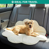 PetAmi Dog Cooling Mat, Flower Shape, Reversible Cooling Nylon Blanket Soft Fleece Pet Pad for Dogs Cats, Summer All Season Use Q-Max>0.3, Medium 44x44 in, Beige