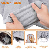 Dog Sling Carrier for Small Dogs,Carrying Wrap Anti-Anxiety Cat Sling,Adjustable Pet Sling(Light Gray)