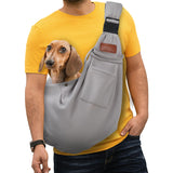 RXHOSIGAY Small Pet Carrier Pouch Sling for Daily with Adjustable Strap Pocket Safety Buckle for Puppy Dog Papoose and Cat Kitten Grey