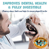 Pack Approved Beef Cheek Rolls for Dogs - Natural & Odor-Free Dog Treats - 5 to 6 Inch Medium Beef Hide Dog Chews - 4 Pack