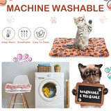 Tuanse 4 Pack Ultra Soft Dog Cat Bed Mat Small Animal Guinea Pig Bed with Cute Print Reversible Fleece Dog Crate Kennel Pad Cozy Washable Thickened Hamster Pet Beds Mat(21 x 14 Inches,Vivid Color)