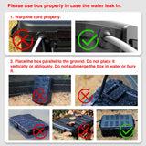 Flemoon Large Outdoor Electrical Box (12.5 x 8.5 x 5 inch), IP54 Waterproof Extension Cord Cover Weatherproof, Protect Outlet, Plug, Socket, Timer, Power Strip, Holiday Light Decoration, Black