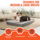 Simple Trending Orthopedic Dog Bed for Large Dogs, Egg Crate Foam & Removable Cover, Washable Pet Bed, 36 x 27 Inch, Gray