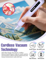 Electric Diamond Painting Pen, Vacuum Diamond Art Pen no Wax Needed | Cordless & Quiet | Rechargeable Battery | Lightweight | Diamond Art Accessories for Adults | Gift for Gem Dimond Art Fans - purple