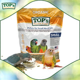 TOP's Parrot Food Bird Pellets for Small Hookbills - Non-GMO, Peanut Soy & Corn Free, USDA Organic Certified (1lb)