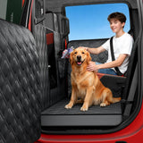 Surfcabin Floor XL Dog Hammock for Truck, Waterproof Trucks Pet Seat Cover with Door Protection, Sturdy Back Seat Extender for Dogs Compatible with Full Size Crew Cab Trucks Like F150, GMC & More