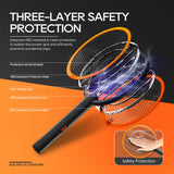 Electric Fly Swatter Racket, Mosiller 4000V 2 in 1 Bug Zapper with USB Rechargeable Base, Powerful Mosquitoes Trap Lamp & Fly Killer with 3 Layer Safety Mesh for Home, Bedroom, Kitchen, Patio (1 Pack)
