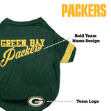 Green Bay Packers Dog & Cat T-Shirt, Small. NFL Team Football Shirt - New Stripe Design, Durable & Cute PET TEE Outfit