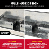 Catchmaster Pro Series Multi-Catch Mini Mouse Trap 6-Pack, Humane Mouse Traps Indoor for Home, Rat Trap Outdoor with Replaceable Glue Boards, Pet Safe Pest Control, Live Trap for Garage & Shed