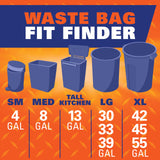 Ultra Strong 30 Gallon Trash Bags, Large Trash Bags 30 Gallon Size, Multipurpose, Break Resistant Drawstring Closure, Resists Leaks, Punctures, and Tears, Black, Fabuloso Scent, 50 Bags