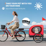 Bicycle Dog Carrier - 88Lbs Capacity Pet Bike Trailer with 19" Air Tires,Foldable Dog Trailer for Bike | with 600d Durable Waterproof Oxford Cloth | Universal Coupler | for Medium/Large Pets