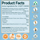 No Poo Chews for Dogs - 200 Chews Coprophagia Deterrent for Dogs - Stool Eating Deterrent with Probiotics & Enzymes for Digestive, Teeth Health & Immune - Stop Dog Poop Eating - Chicken Flavor