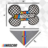 design LAB, Inc. NASCAR Official Merchandise | NASCAR Toy Bone Plush & Bandana, Medium | Soft Squeaky Pet Toy for Dogs Gift Set