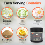 GAIAKINGCO Hip and Joint Supplement Powder for Dogs Glucosamine for Dogs, Dog Arthritis Vitamins for Hip and Joint Pain Relief Contains Glucosamine Chondroitin MSM Vitamin E for All Breeds and Sizes