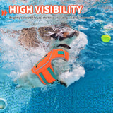Sheripet High Buoyancy Life Jacket for Dogs, Dog Life Vest for Swimming Adjustable Reflective Dog Floating Vest, Good Visibility Pet Life Preserver with Rescue Handle for Medium Dogs, Orange, M