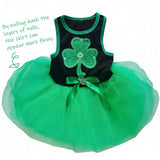Small Dog St. Patricks Day Outfit Green Dress, Bandana & Bow Clip 3 Piece Irish Pet Cat Costume Accessories M