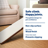 PetSafe CozyUp Sofa Ramp - Adjustable Height Anti-Slip Couch Access Ramp - Heavy Duty Carpet Cover for High Traction - Foldable & Easy to Carry - Older Pet Climbing Aid - Espresso Wooden Finish