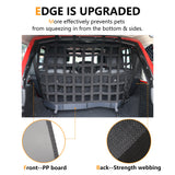 RERPRO Pet Net Safety Dog Barrier for 2007-2026 Jeep Wrangler JK JL 4 Door Accessories, Behind Rear Seat Pet Dog Covers Trunk Cargo Isolation Liner Net for Jeep Wrangler