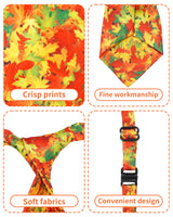 PET SHOW 30 Pack Fall Small Dog Ties Neckties for Doggies Cats Pumpkin Maple Leaf Adjustable Collar Neck Ties Girl Boy Pets Autumn Costumes Puppy Holiday Grooming Accessories Party Gift Favor