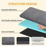 ZAKAPAWS Dog Crate Pad for Large Dog - 35x23 Memory Foam Dog Bed, Washable & Anti-Slip Dog Bed Mat, Ultra Soft Kennel Pad for Dogs Cozy Sleeping Mat, Grey
