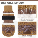KOOLTAIL Anti Slip Dog Socks for Hot Pavement, 3 Pairs Dog Boots & Paw Protectors to Prevent Licking Paws with Grippers, Double Sides Booties Shoes for Hardwood Floors Small Medium Large Senior Dogs