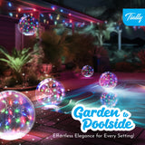 TIALLY Fairy Solar Floating Pool Lights - 14" Inflatable LED Pool Lights for Inground Pool, Waterproof Pool Lights that Float, Pool Decorations Outdoor, Best Gifts for Pool Owners, 2 Pack