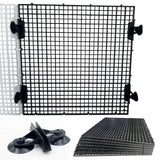 TQDXZA 0.35-Inch Black Aquarium Divider Panel 11.8"x11.8",8pacs - Strong Suction Cups, Easy Cut Design to Separate Fish (10-55 Gallon Tanks)