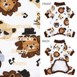 XPUDAC 4 Pack Dog Pajamas Comfy Strechy Doggie Pjs Puppy Clothes for Small Medium Dogs Boy Girl Cat Pet Outfits, L