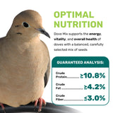 Dove Mix 5 Lbs, Dove Food, Premium Dove Bird Seed, Nut Free Mix Feed for Dove, Nutrient-Rich Mixed Birdseeds, Supports Daily Energy Growth & Healthy Balanced Diet, Bird Seed for Outside Feeders