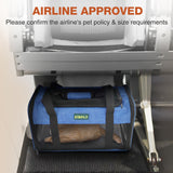 TSA Approved Pet Carrier in Cabin, 17"x11"x9.5" Soft Cat Carriers for Small Cats up to 12 lb, Top-Open Portable Dog Carrier with Litter Box and Anti-Scratch Mesh for Puppy up to 10 lb, Blue