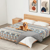 YOSEPATI Waterproof Dog Blanket, Bohemian Dog Bed Cover Pet Blanket, Reversible Sofa Couch Cover for Dogs Washable, Protect Furniture Bed Couch Sofa for Puppy Cat (Blue Medallion, 68×82 Inch)