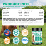 Flea and Tick Prevention for Dogs Chewable, 200 Natural Soft Chews Oral Flea and Tick Supplement for Dogs Puppies, All Breeds & Sizes - Chicken Flavor