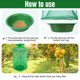 4 Pack Ranch Fly Trap, Farm/Orchard Fly Trap, Reusable Fly Traps Outdoor, Fly Catcher Killer, Effective Trap for Horse Stable