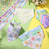 Kacctyen 50 Pcs Spring Easter Dog Bandanas Bulk Bandanas for Dogs Grooming with Bunny Pattern Adjustable Pet Triangle Scarf Bib Washable for Small Medium Large Puppy Cats Pets Costume Accessories