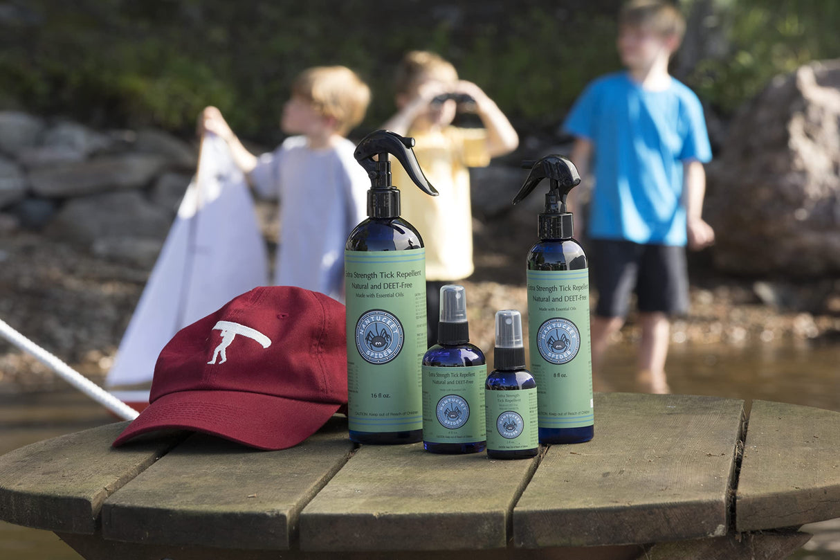 Nantucket Spider Extra Strength Tick Repellent Spray 2 Pack | 4 Ounce Travel Size | Natural Tick Repellent for People | Made in The USA with 100% Organic Essential Oils