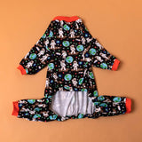LovinPet Large Dog Shirt/Dogs Onesies/Doberman Sun Shield Shirt/Space Astronauts Black Print/Lightweight Pullover, Large Puppy PJ's/Full Coverage Doberman Pajamas /2XL