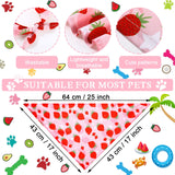 Frienda 20 Pcs Summer Spring Dog Bandanas Hawaiian Style Washable Triangle Pet Bibs Assortment Puppy Kerchief Accessories for Small Medium Pets Dogs Cats(Large)