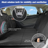 ALLANSING Back Seat Extender for Dogs- Hard Bottom Car Seat Cover for Pets, Heavy-Duty 900D Waterproof Non-Slip Dog Hammock for Most Cars, SUVs, & Small Trucks (Black, Regular)