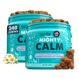 Mighty Paw Calming Chews for Dogs with Melatonin 2 Pack - Sleep Aid Waggables Calm (Made in USA) - Puppy & Large Dog Treats - Composure Dog Calming Chews for Stress & Relaxation, 240 Count