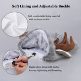 Onmygogo Funny Dog Halloween Costumes, Cute Furry Pet Wig for Halloween Christmas, Pet Clothing Accessories (Moose, Size M)