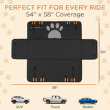Breezy2Nest Pet Seat Cover for Back Seat – Waterproof Backseat Cover for Dogs in Car with Mesh Window, Oxford Fabric, Storage Pocket, Side Flaps & Carry Handles