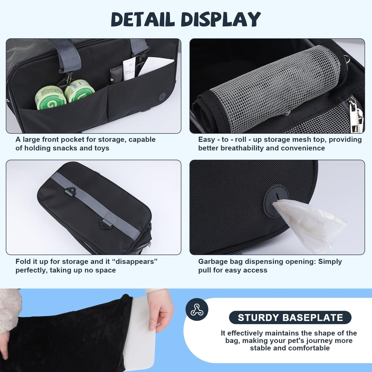 RUONARIER Center Console Dog Car Seat for Small Dogs,Dog Booster Car Seat with Safety Belt and Pockets,Portable Pet Armrest for Puppy Cat Under 13 lbs (Black)