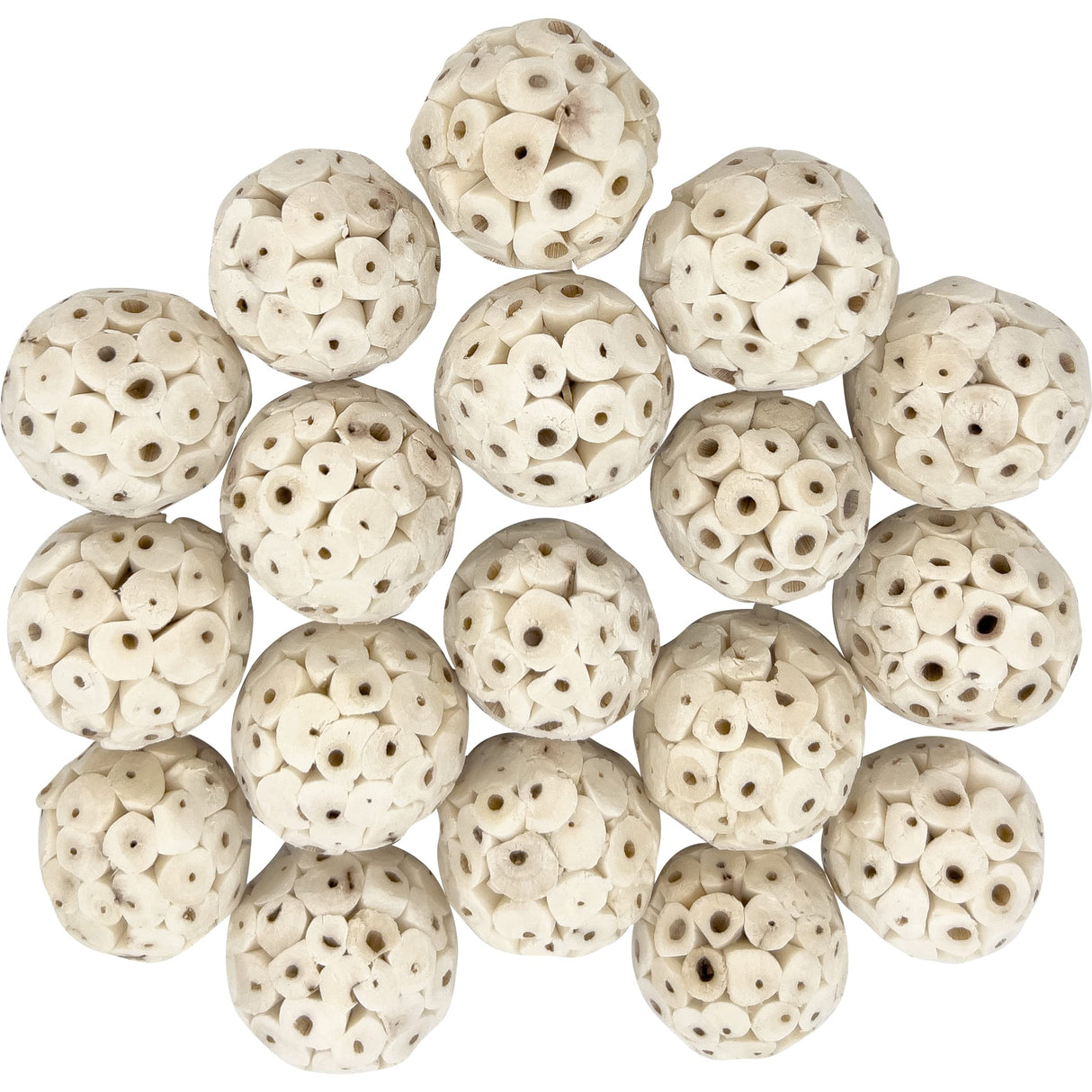 5124 Mini Sola Balls Pk18 - Handcrafted Soft sola Wood Bird Foraging Foot Toys, Small Size chewable Balls, Lightweight, Conditions Beaks and feet, Delightful for Small Size Pet Birds