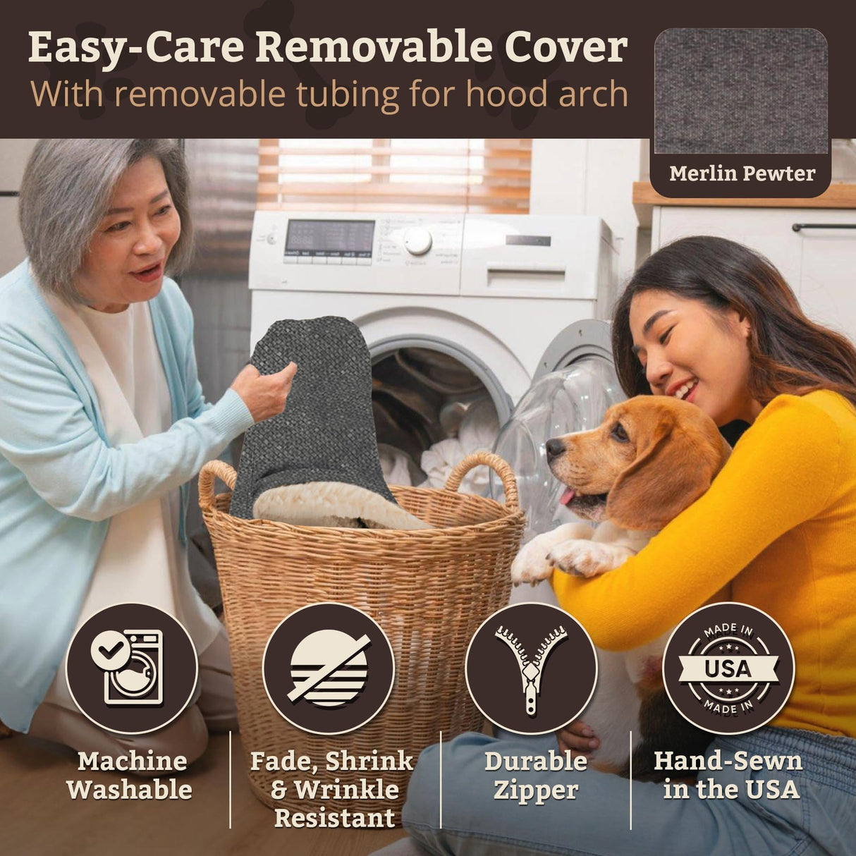 Snoozer Luxury Cozy Cave Pet Bed, Showdog Collection, Extra Large – Merlin Pewter
