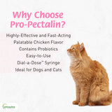 Pro-Pectalin Oral Paste for Dogs & Cats, Helps Relieve Occasional Diarrhea in Cats and Dogs, Situational Diarrhea Relief with Kaolin and Pectin, Contains Beneficial Probiotic Bacteria, 15cc