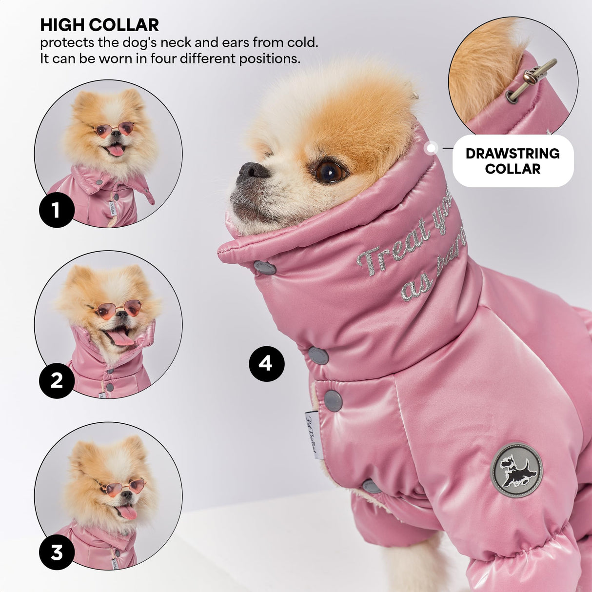 PETBARONET Winter Dog Coat for Female Pups with Full Belly Coverage, Girl Dog Clothes, Snow Jacket for Dogs, Snowsuit, Winter Coat for Dogs for Cold Weather, Ideal for Small Medium Dogs (X-Large)