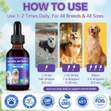 Dog Antibiotics Support - Natural Antibiotics Care for Dogs Herbal Supplement for Cough Allergy Itch Relief Immune Support Dog UTI Comfort for All Breeds & Ages - 60 ml/2 Fl Oz Bacon Flavor