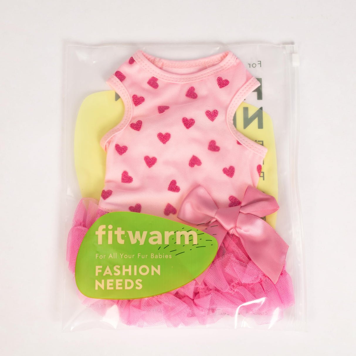 Fitwarm Sparkly Heart Dog Tutu Dress, Birthday Clothes for Small Dogs Girl, Pet Outfit, Light Pink, Hot Pink, Small